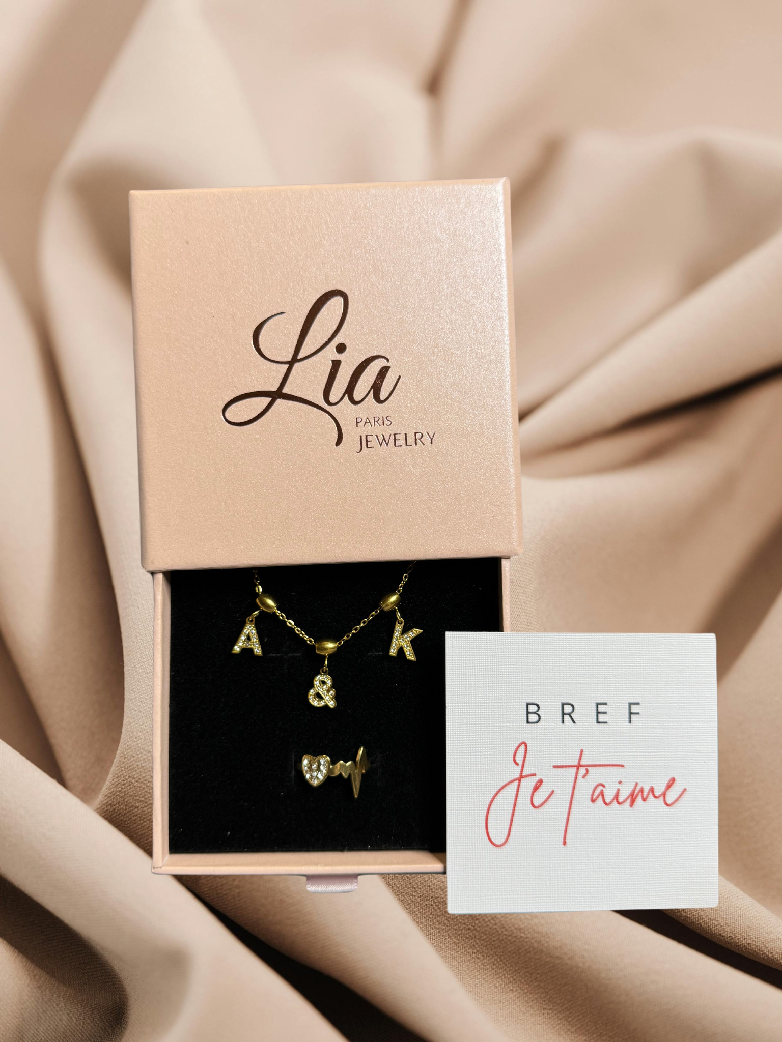 Coffret Charms+bague - Bref je t’aime