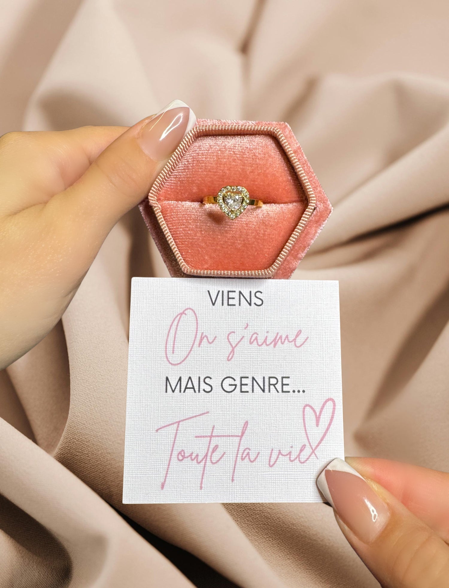Bague Rose - Viens on s’aime
