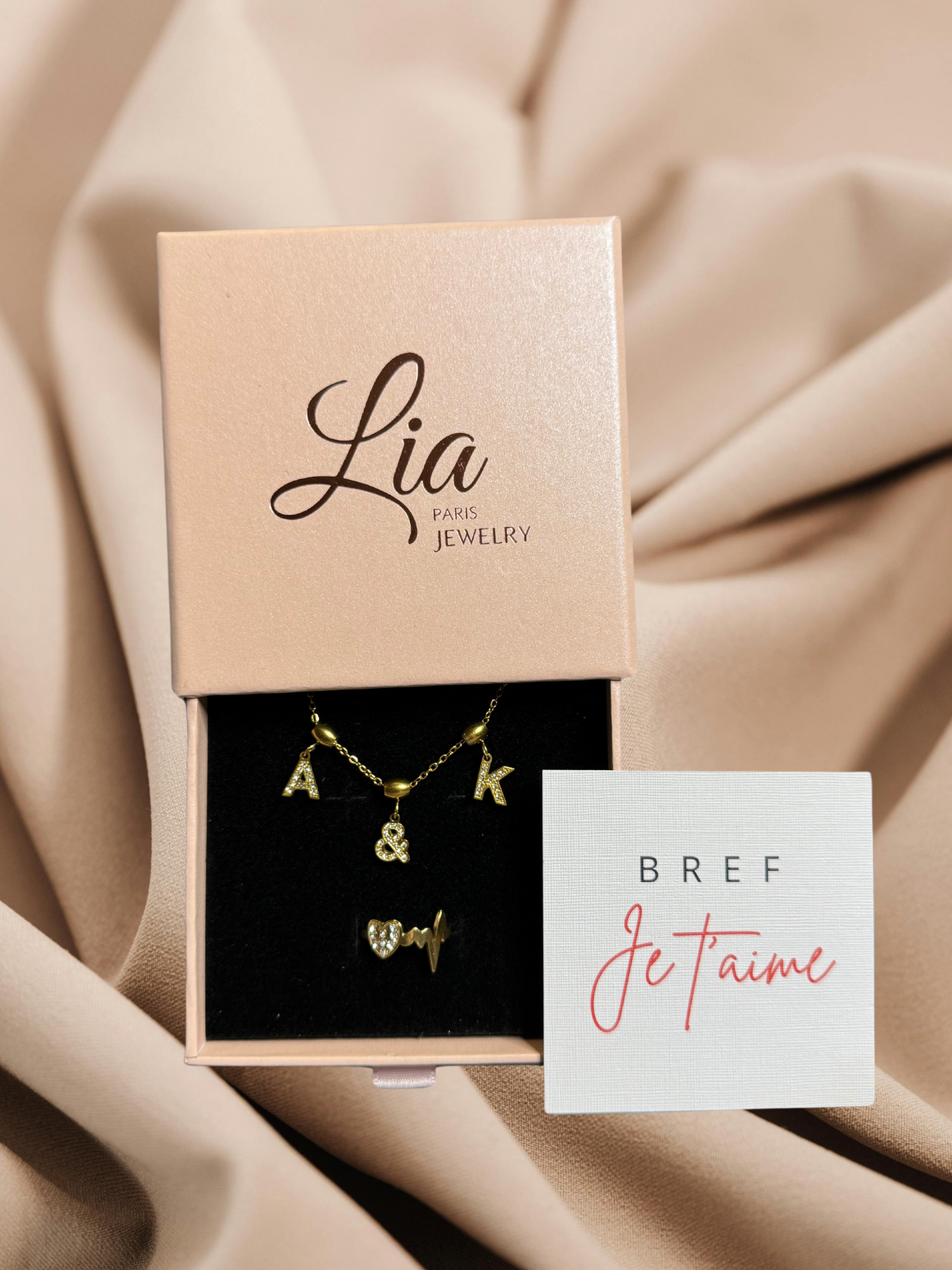 Coffret Charms+bague - Bref je t’aime