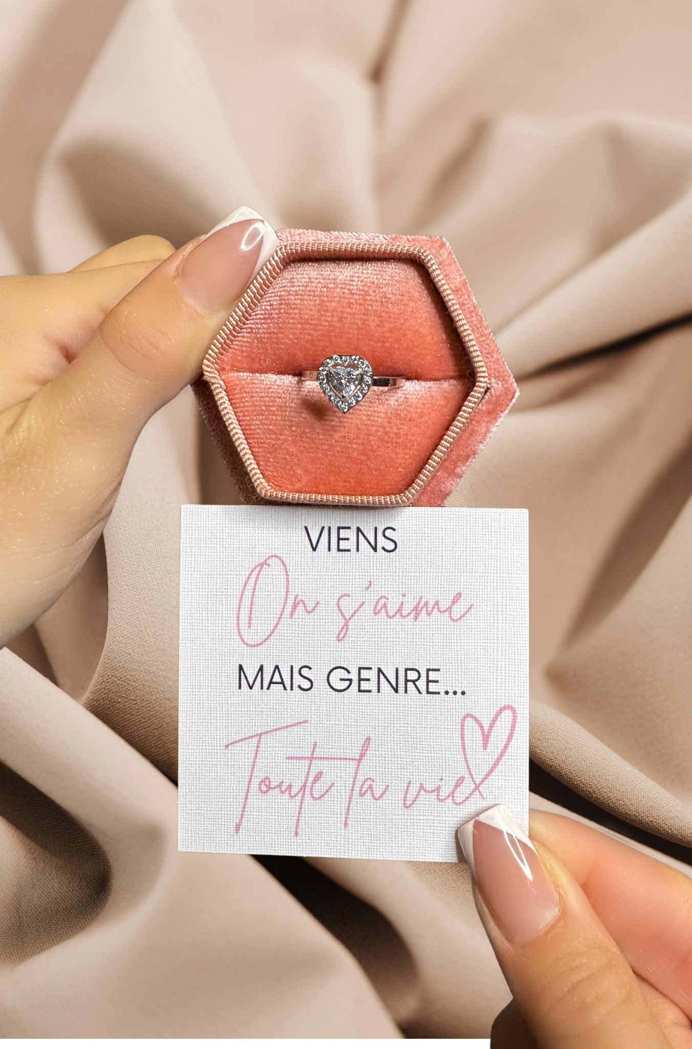 Bague Rose - Viens on s’aime